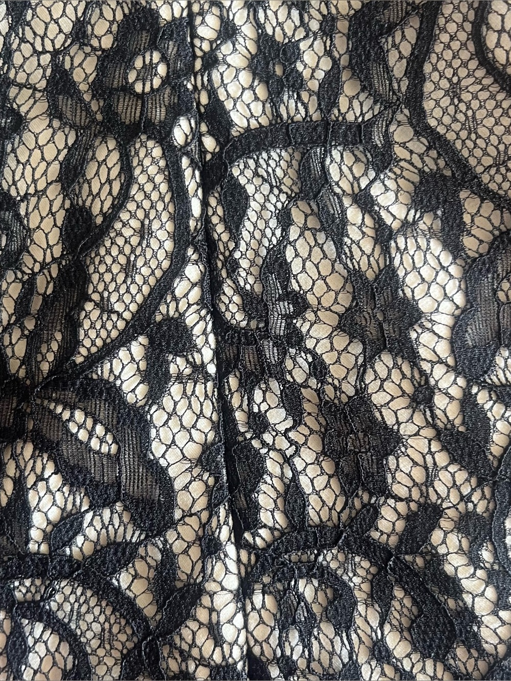 Rumored Versailles Mini Dress Lace Black Cream - Size 6 - Picture 8 of 9